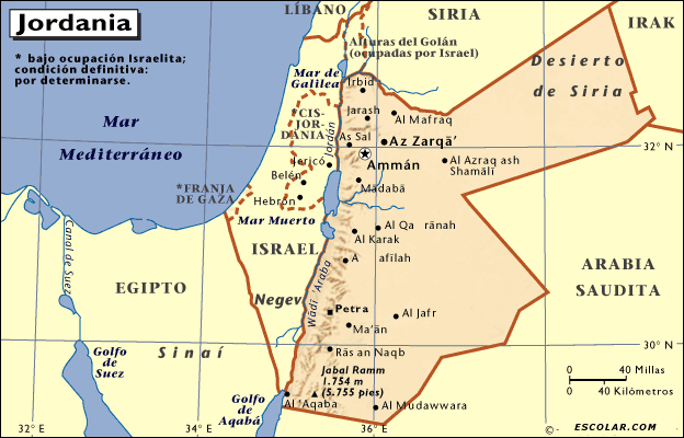 Mapa De Jordania